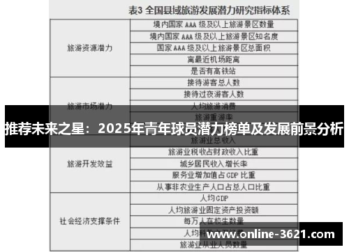 推荐未来之星：2025年青年球员潜力榜单及发展前景分析