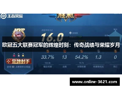 欧冠五大联赛冠军的辉煌时刻：传奇战绩与荣耀岁月